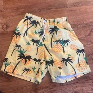 Tropical Pineapple Print Shorts